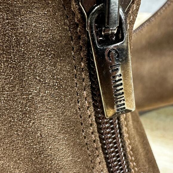 La Canadienne NWOB Shaine Waterproof Front Zip Wedge Bootie Size 9M Brown - Picture 7 of 10